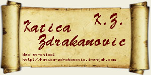 Katica Ždrakanović vizit kartica
